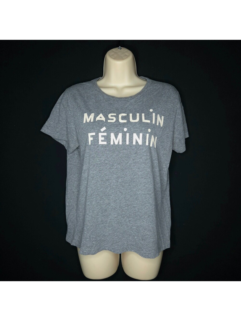 Women's Clare V. Gray Tee Shirt Anthropologie Masculin Feminin Size Medium
